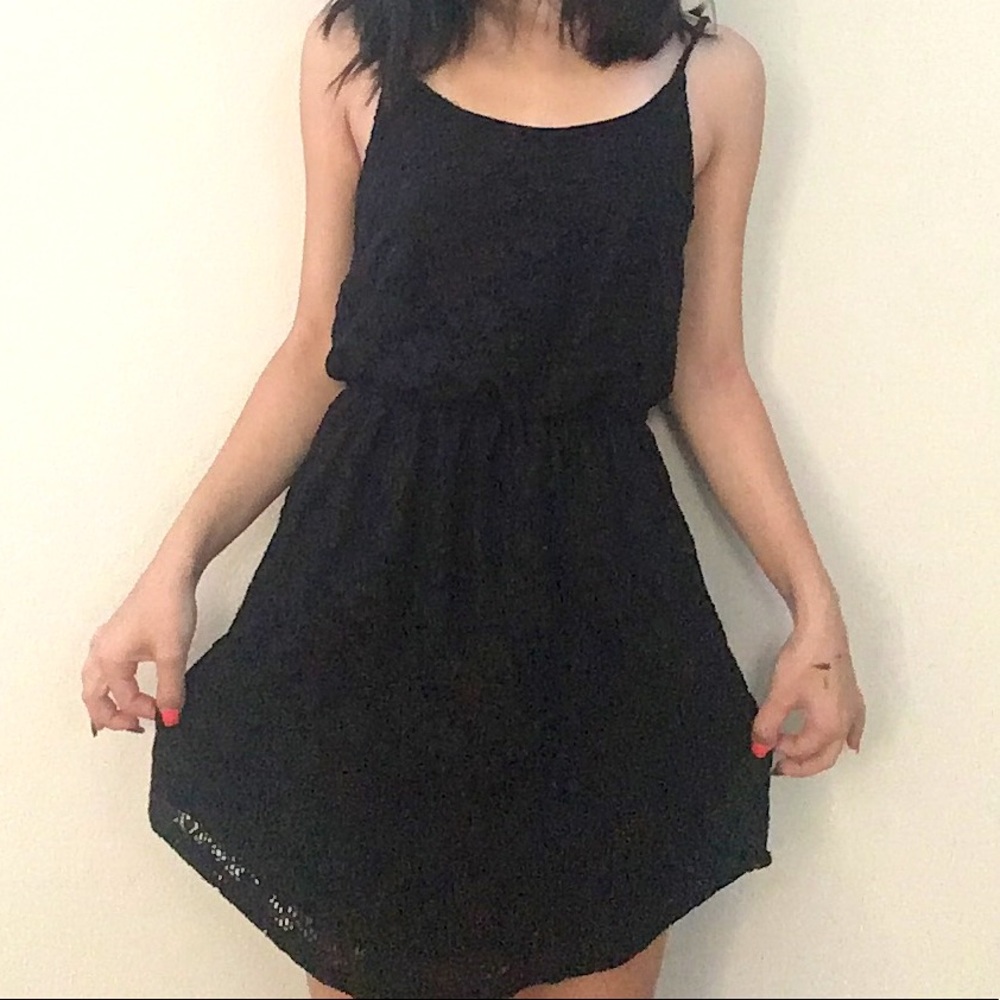 Floral Black Dress